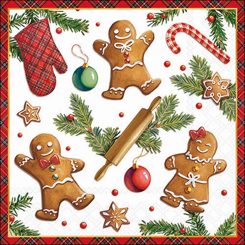 HomeFashion Weihnachtsservietten – 20 Stück, 33x33 Cm, 3-lagig, Mit Frosty-Motiv Für Festliche Tische