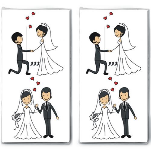 2x 10 Taschentücher Married Couple - Verliebtes Hochzeitspaar