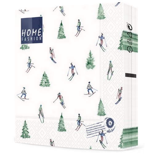 20 Servietten Skiing - Skifahrer 33x33cm