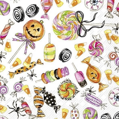 20 Servietten Just Treats - Süßigkeiten für Halloween 33x33cm