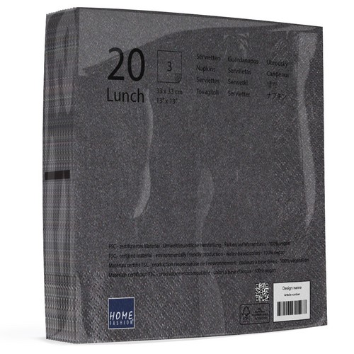 20 Servietten Perl Effect schwarz 33x33cm