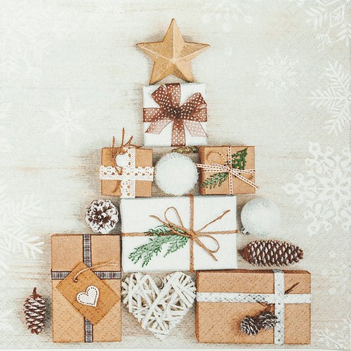 20 Servietten Tree of Gifts - Baum aus Geschenke 33x33cm