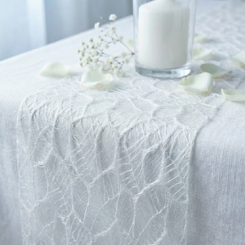 Tischläufer Nature Line White - weiß 15cm x 15m