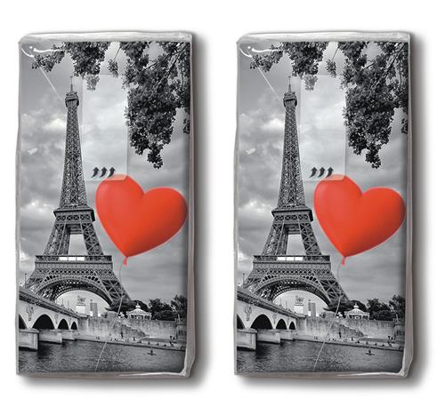 2x 10 Taschentücher City of Love - Liebe liegt in der Stadt