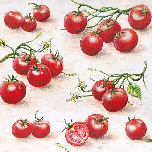 20 Servietten Tomatoes - Rote Tomaten 33x33cm