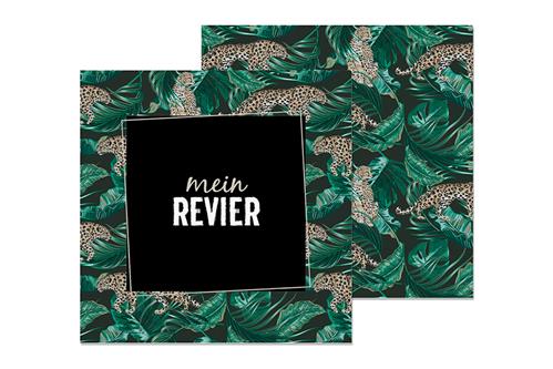 20 Servietten Mein Revier - mit Leoparden 33x33cm
