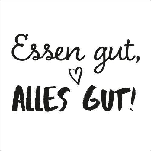 20 Servietten Essen gut - alles gut 33x33cm