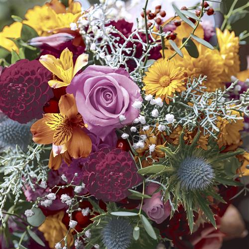 20 Servietten Meadow Bouquet - Bunte Blumenstraußmischung 33x33cm