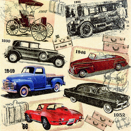 20 Servietten Classic Cars - Oldtimer 33x33cm