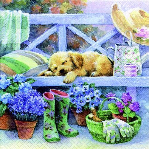 RP 20 Servietten Gardening Break - Erholung im Garten 33x33cm