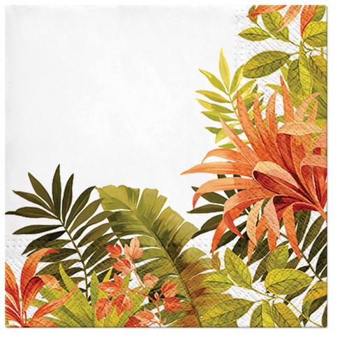 20 Servietten Exotic Frame - Exotische Bordüre 33x33cm