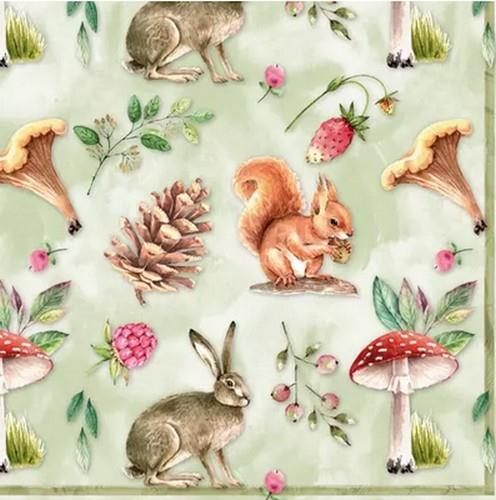20 Servietten Vida Natural - Leben im Wald 33x33cm