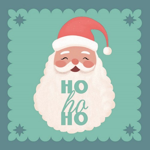 20 Servietten SANTA HO HO HO - Weihnachtsmann sagt Ho Ho Ho 33x33cm
