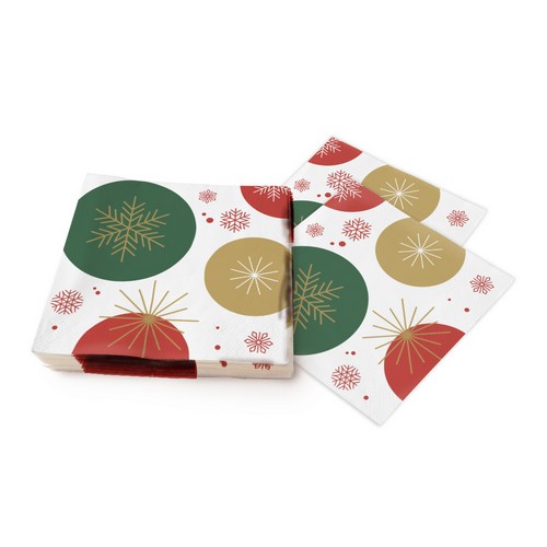 20 Servietten Joyful Pattern - Wintermuster mit Schneeflocken 33x33cm