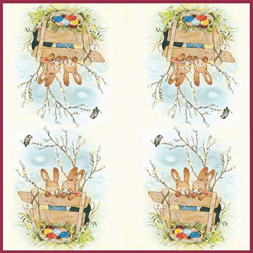 20 Servietten Bunny Friends - Hasen-Freundschaft 33x33cm