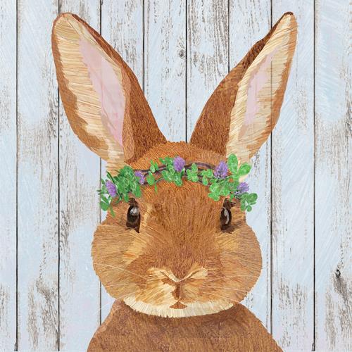 20 Servietten Vivien - Hase als Portrait 33x33cm