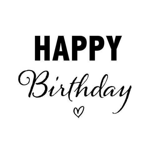 20 Servietten Birthday Black + White - Happy Birthday simpel 33x33cm