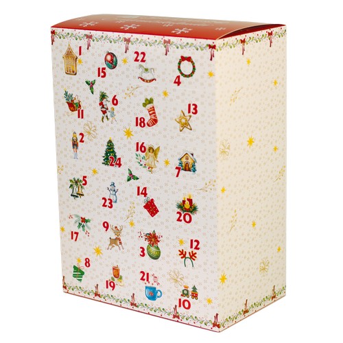 Adventskalender Servietten Cozy Christmas Time red - Gemütliche Weihnachten rot mit 72 Weihnachtsservietten 33x33cm