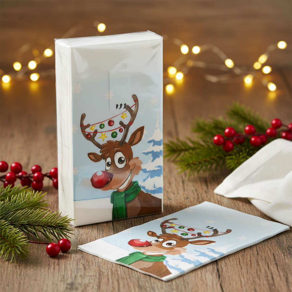 Taschentcher Weihnachten Rudolph