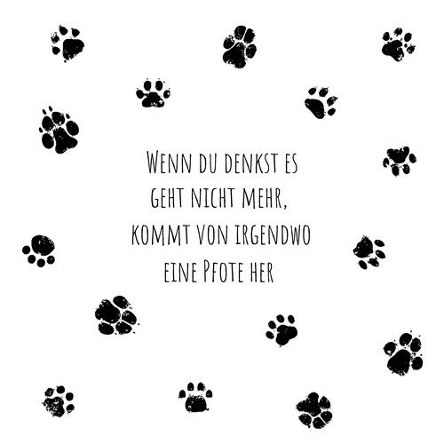 20 Servietten Pfote - Hund hilft immer 33x33cm