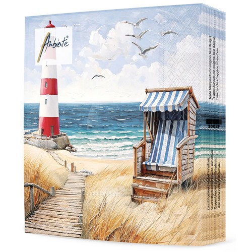 20 Servietten Beach Walk  - Spazieren am Strand 33x33cm