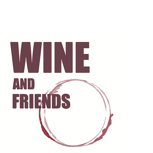 20 kleine Cocktailservietten Wine and friends - Wein und Freunde 25x25cm
