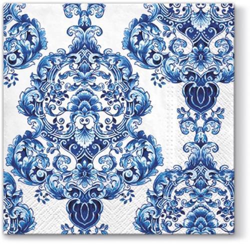 20 Servietten Porcelain Ornament - Porzellan Design 33x33cm