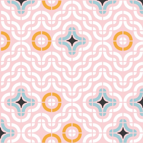 20 Servietten Mosaic - Wellen um kleine Ornamente 33x33cm