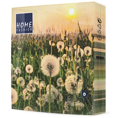 20 Servietten Dandelion Clock - Wiese voller Löwenzahn 33x33cm