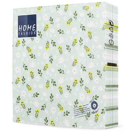 20 Servietten Petites Fleurs mint - Zierliche Blüten mint 33x33cm