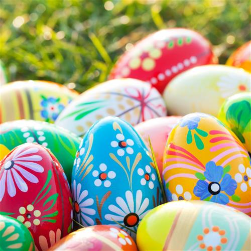 20 Cocktailservietten Vibrant Eggs – Gemalte Muster auf Eier 24x24cm