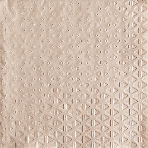 16 Servietten geprägt Embossed Relax almond - Verlauf dunkelbeige 33x33cm