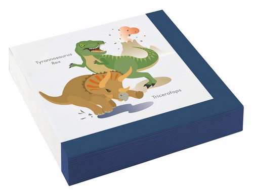 20 Servietten Happy Dinosaur - Dinosaurier am Vulkan 33x33cm