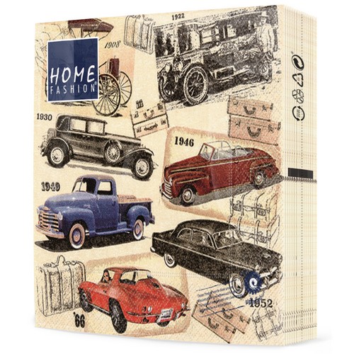 20 Servietten Classic Cars - Oldtimer 33x33cm