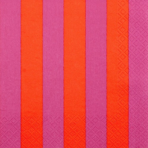 20 Servietten Just Stripes fuchsia - Gerade Streifen rot-magenta 33x33cm