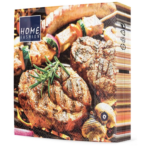 20 Servietten Steak - Leckereien vom Grill 33x33cm