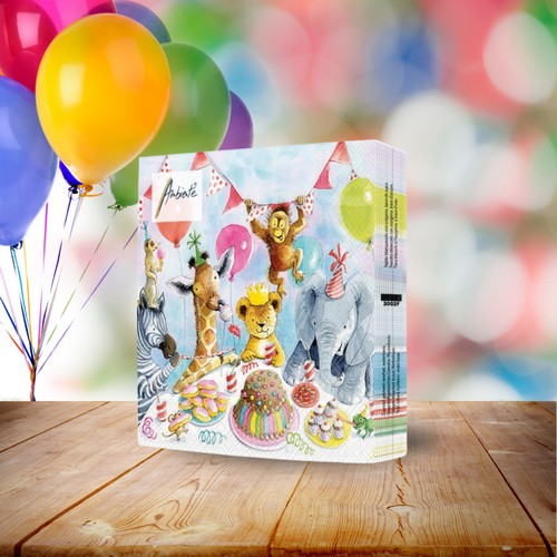 20 Servietten Party Animals - Feiern mit Partytiere 33x33cm