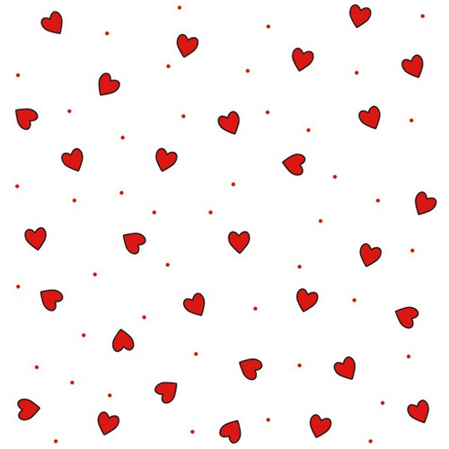 20 Servietten Cute Small Hearts - Kleine, verstreute Herzen 33x33cm