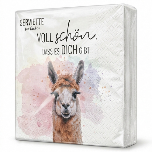 20 Servietten Lama 2 - Voll schön 33x33cm