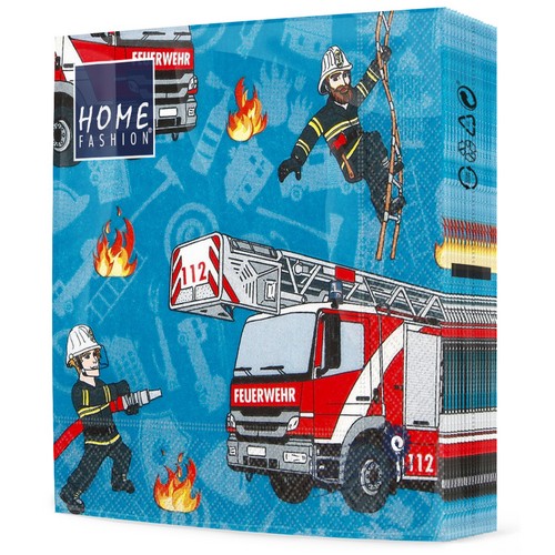 20 Servietten Fire Fighter - Feuerwehr im Einsatz 33x33cm
