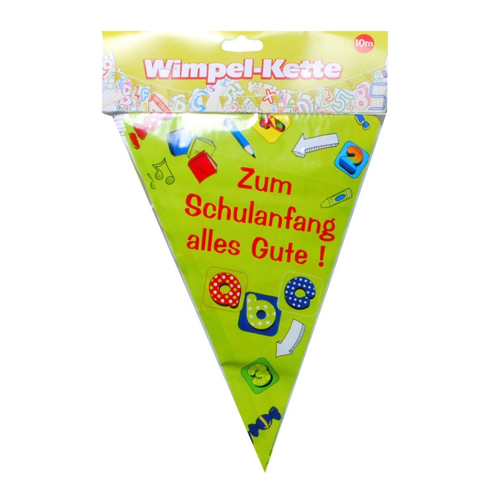 Wimpel-Girlande Schulanfang 10m