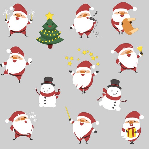 20 Servietten Dancing Gnomes - Tanzende Weihnachtsfiguren 33x33cm