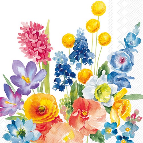 20 Servietten Early Magic - Herrliche Blumenwiese 33x33cm