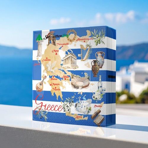 20 Servietten Greek Life - Schöne Seiten von Griechenland 33x33cm