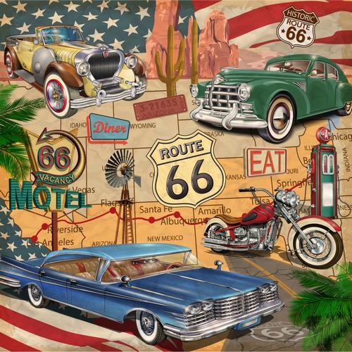 20 Servietten USA Trip - Reise nach USA 33x33cm