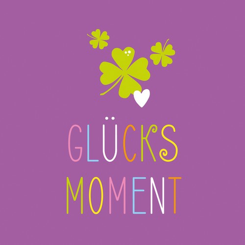 20 Servietten Glücksmoment 33x33cm