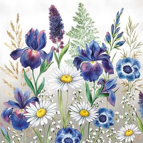 20 Servietten Mixed Meadow Flowers - Gemischte Wiesenblumen 33x33cm