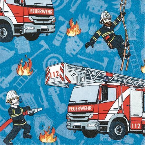 20 Servietten Fire Fighter - Feuerwehr im Einsatz 33x33cm