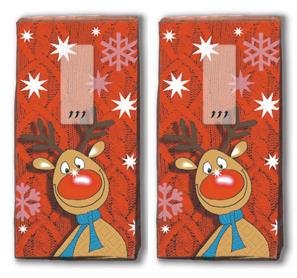 2x 10 Taschentücher Red Nose - Mit der roten Nase