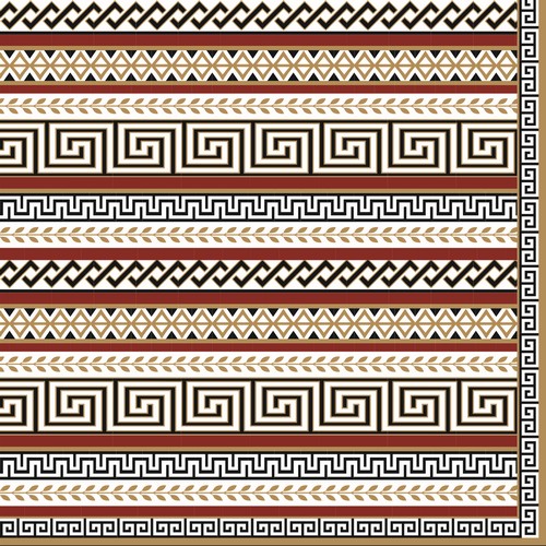 20 Servietten Neoclassic - Ägyptische Streifen 33x33cm